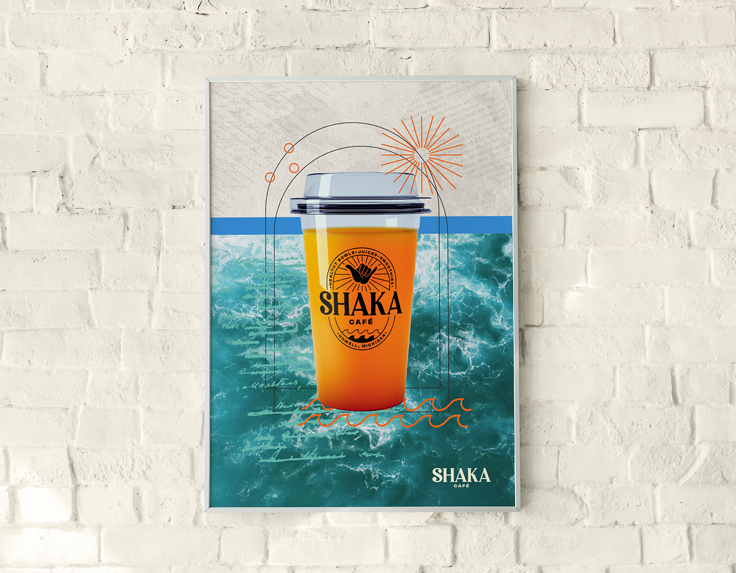 drink on beach poster