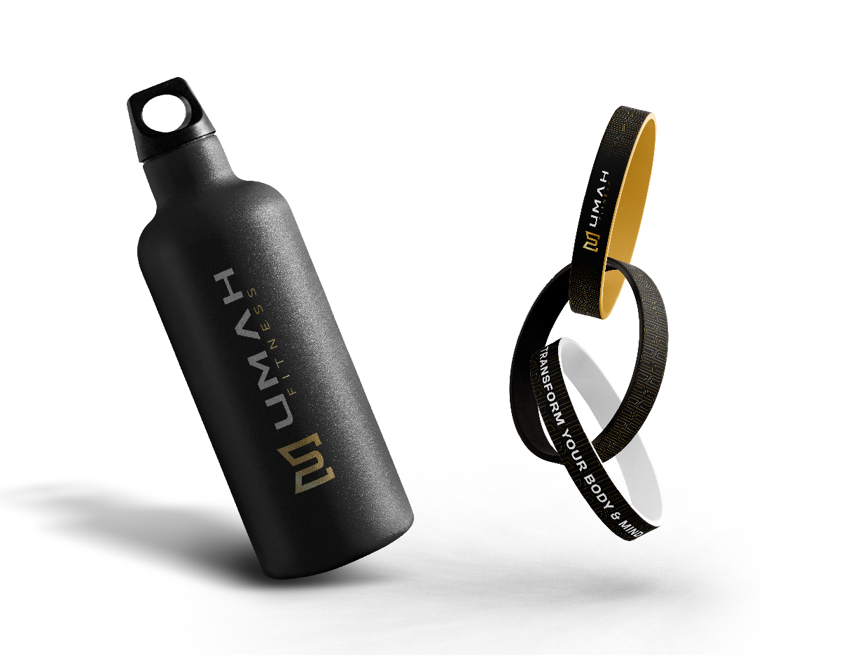 alt tag fitness water bottle and bracelet