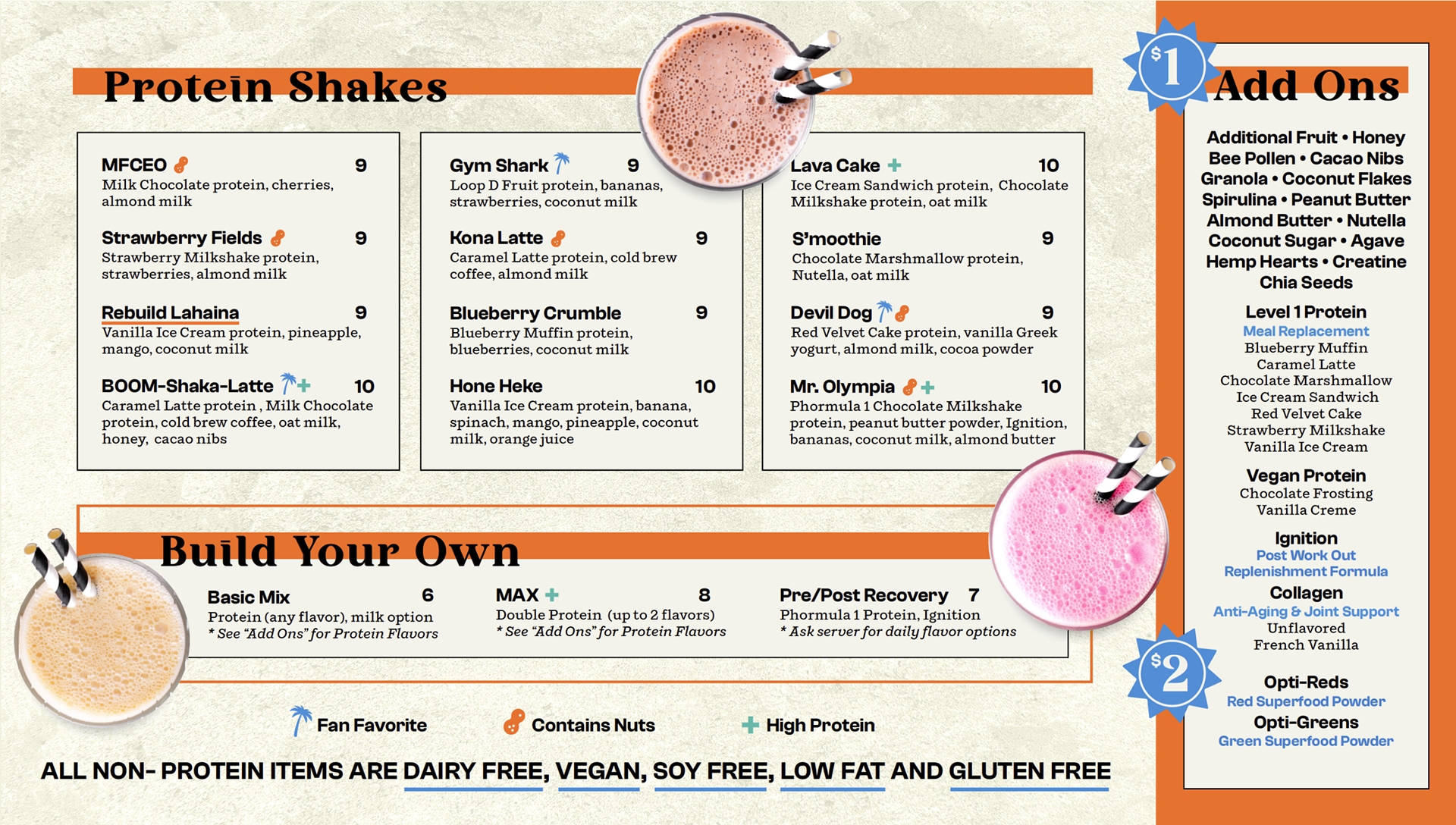 shake cafe howell menu