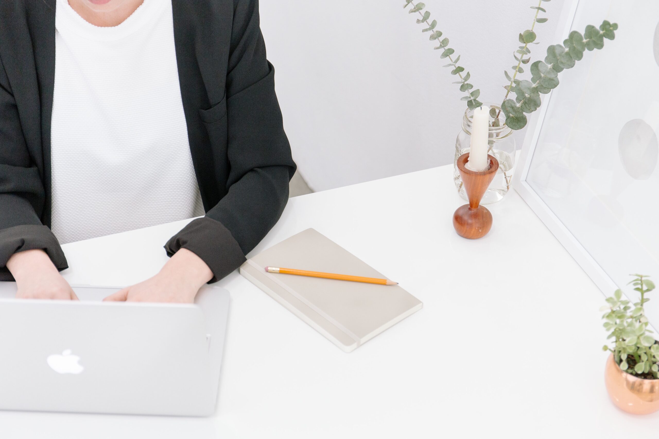 woman working at desk