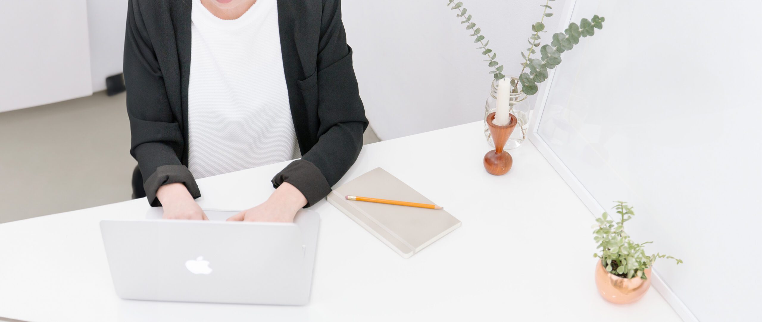 woman working at desk