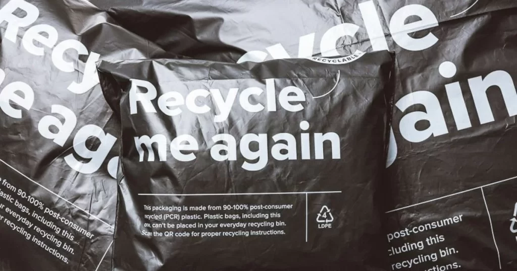 Packaging that says recycle me again